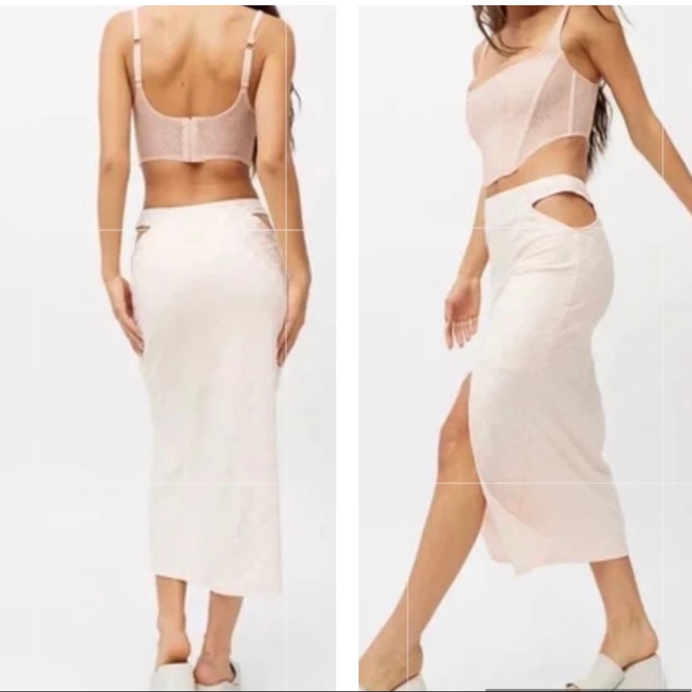 UO V Strap Midi Skirt